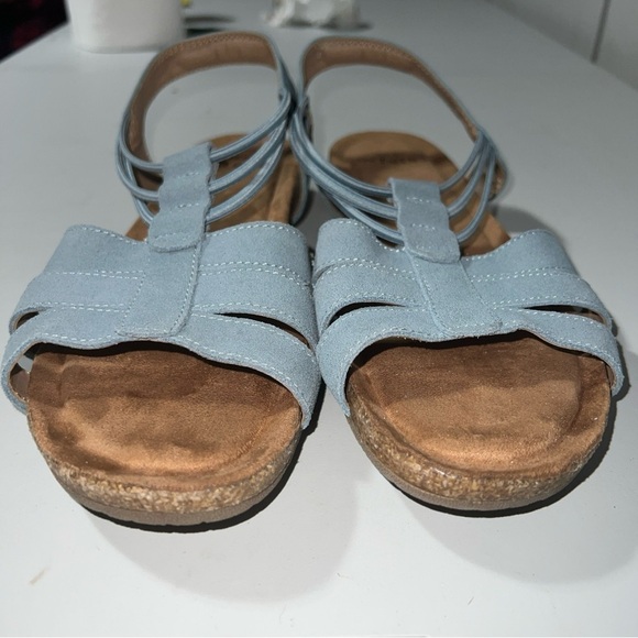 Earth Origins Leather Sling-Back Sandals Laney Moroccan Blue size 8.5M - Picture 3 of 11